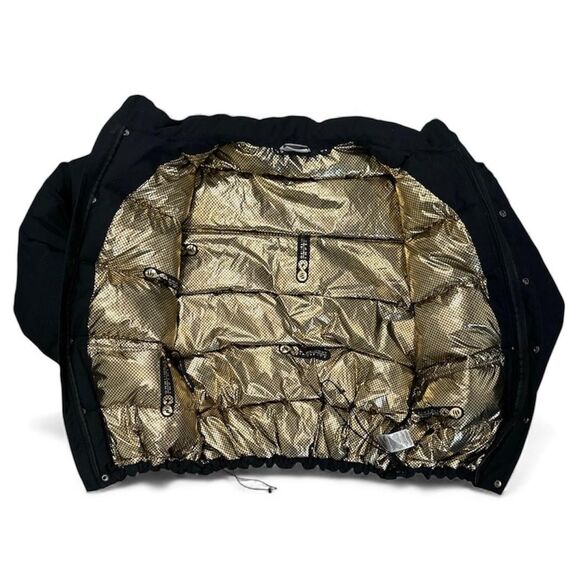 Columbia Jacket Sz XL Black Omni-Heat Infinity 650 Down Puffer Coat Winter Gold - Picture 2 of 13